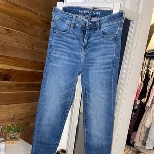 American Eagle high rise skinny no hole jeans